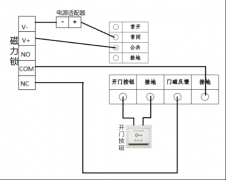 可视对讲磁力锁接线方式